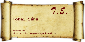 Tokai Sára névjegykártya